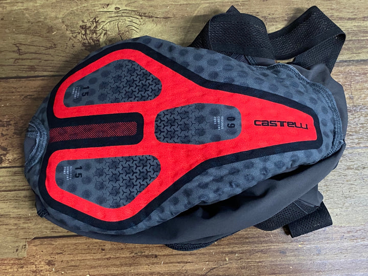 KE158 カステリ CASTELLI ビブショーツ グレー XL