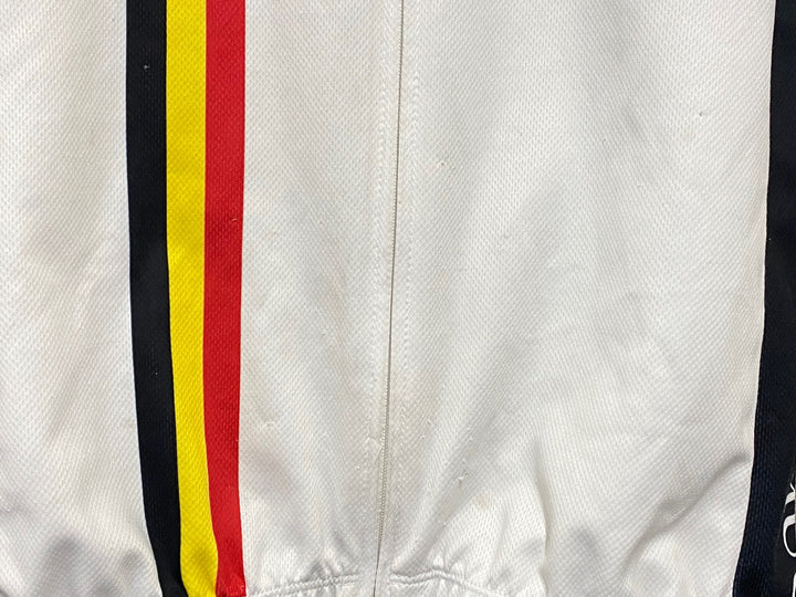 JY808 リオンドカペルミュール Lion de KAPELMUUR 半袖 サイクルジャージ 白 M ※擦れ,汚れ