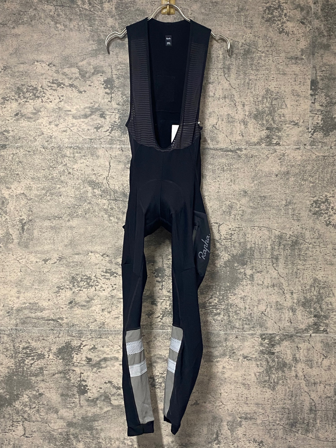 KA296 ラファ Rapha CARGO WINTER TIGHTS WITH PAD カーゴビブタイツ 黒 S 裏起毛