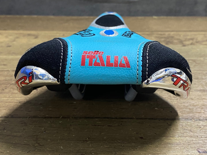 KJ651 セライタリア SELLE ITALIA TRIMATIC サドル MANGANESEレール 青