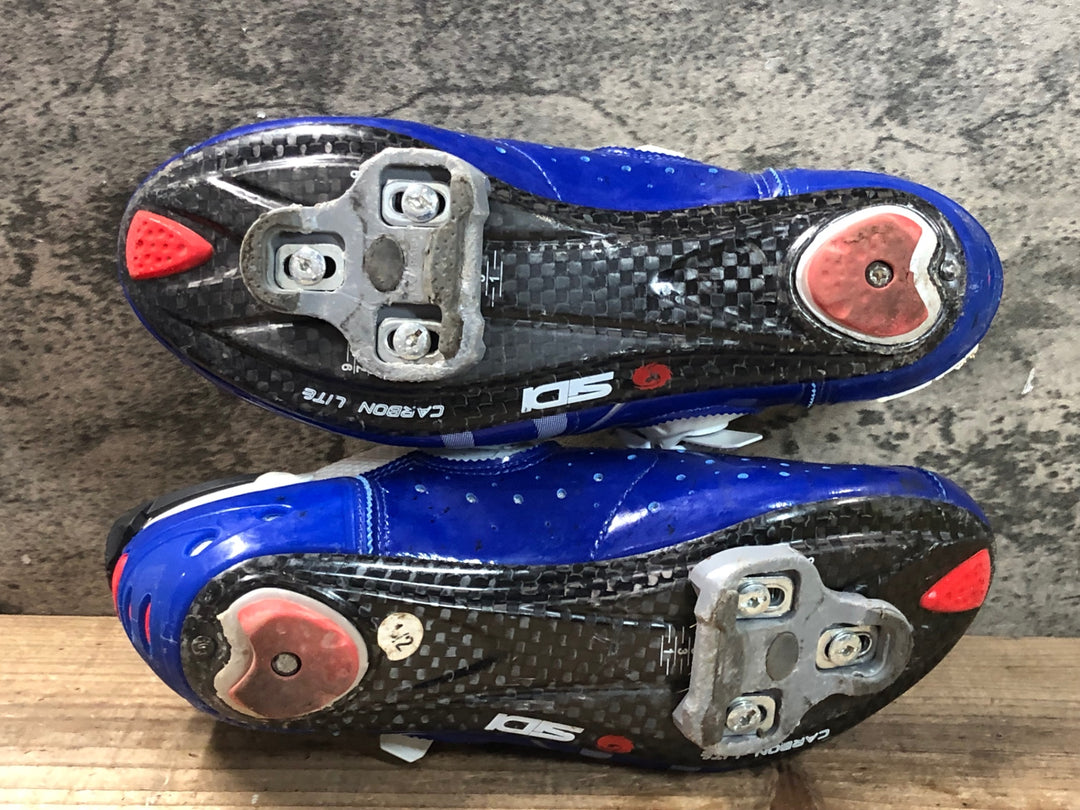 JV462 シディ SIDI エルゴ2 カーボン ERGO 2 CARBON ビンディングシューズ 青白 3穴 EU41.5 ※傷み変色
