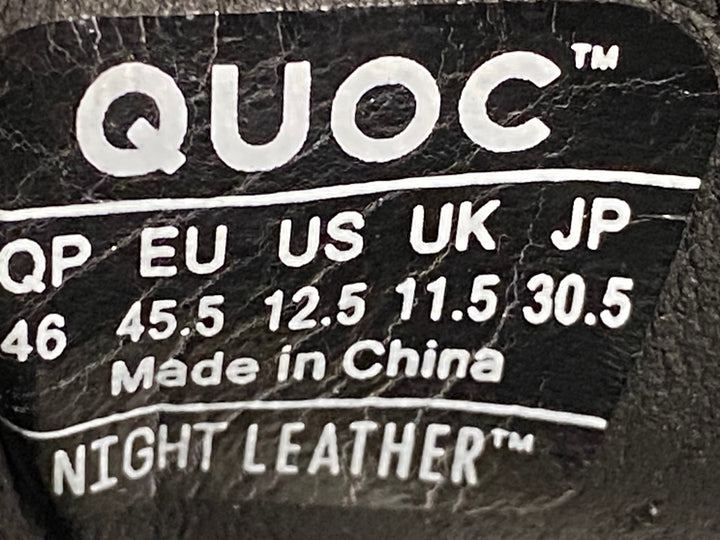 JE397 クオック QUOC NIGHT レザー ビンディングシューズ 黒 EU45.5 3穴