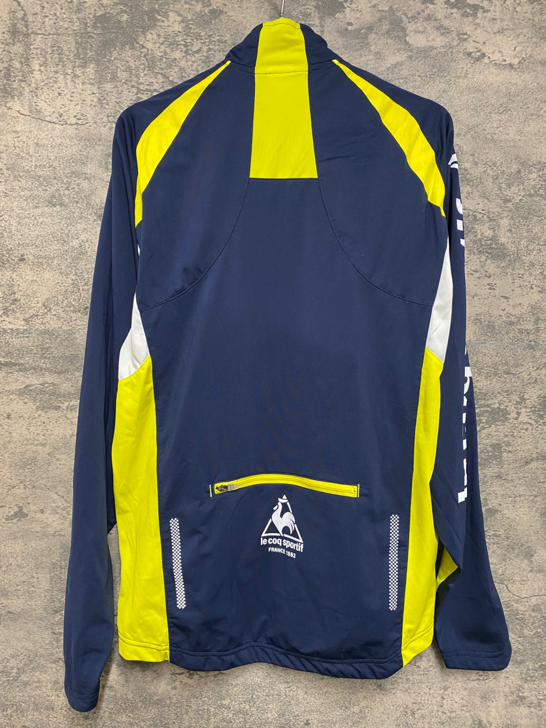 JN193 ルコックスポルティフ le coq sportif 長袖 サイクルジャケット 紺黄 M
