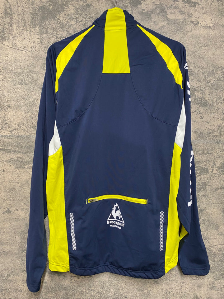 JN193 ルコックスポルティフ le coq sportif 長袖 サイクルジャケット 紺黄 M