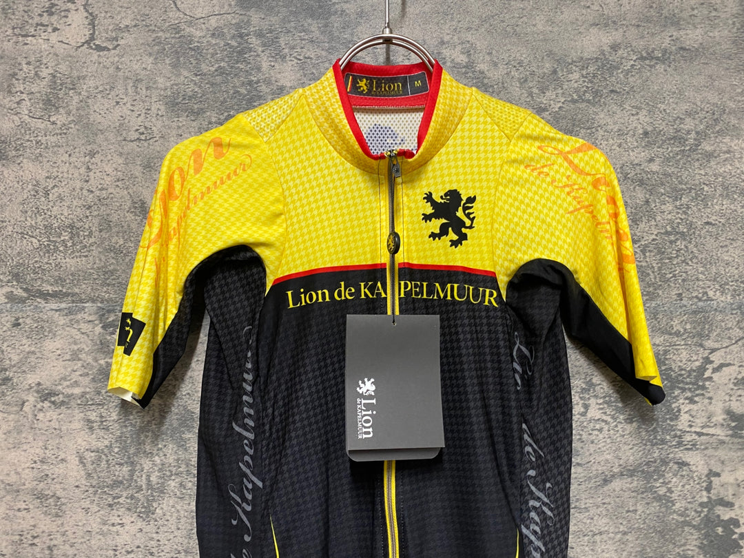 KF229 リオンドカペルミュール Lion de KAPELMUUR 半袖 サイクルジャージ 黄 黒 M