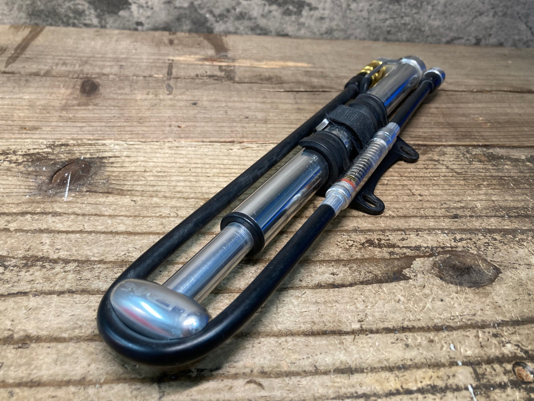 JM619 レザイン LEZYNE MICRO FLOOR DRIVE HVG 空気入れ ポンプ シルバー ※ガリ傷