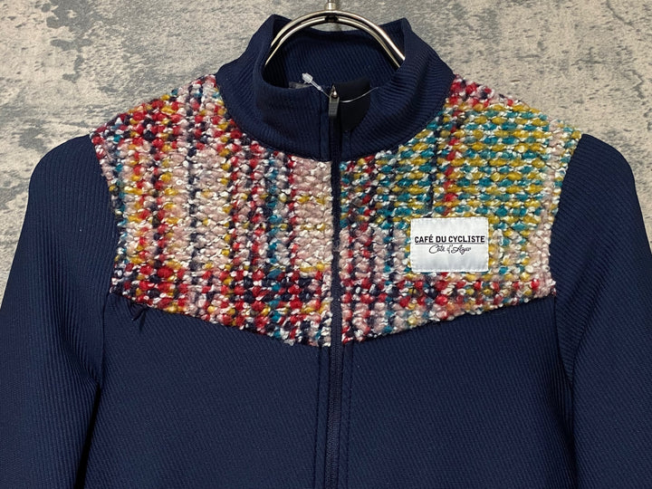 JZ691 カフェドシクリステ Cafe du Cycliste Clemence man 長袖 サイクルジャージ 紺 XS