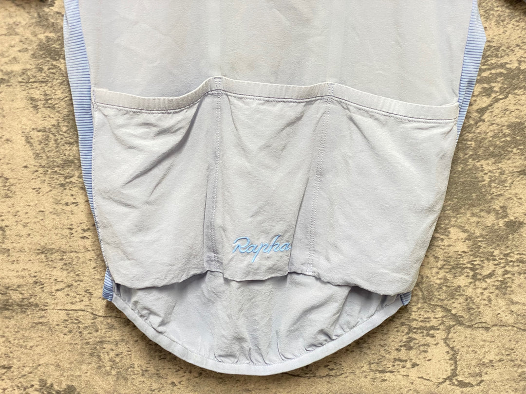 KM430 ラファ Rapha SILK JERSEY 半袖 サイクルジャージ 水色 XS