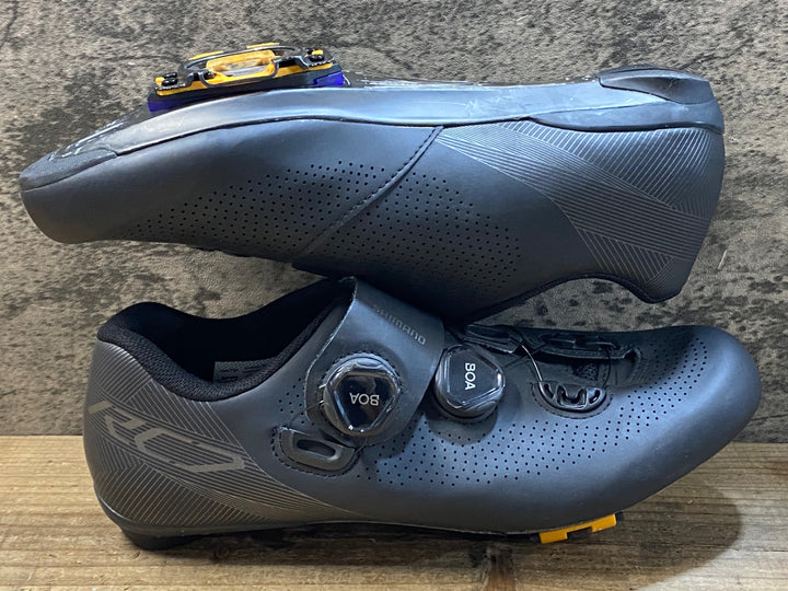 KJ903 シマノ SHIMANO RC7 SHRC701M L01 S ビンディングシューズ 3穴 黒 EU42 WIDE