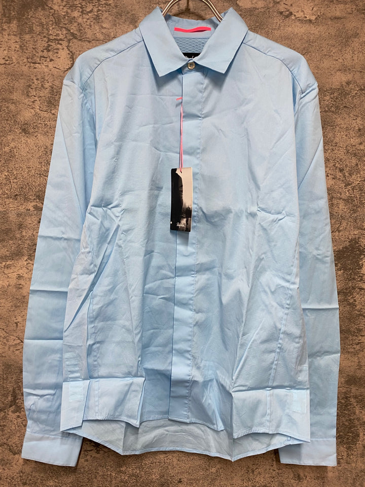 KD500 ラファ Rapha POPLIN SHIRT 長袖 シャツ 水色 M