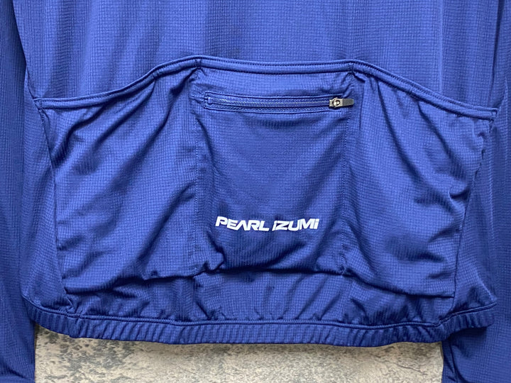 KA704 パールイズミ PEARL iZUMi 長袖 サイクルジャージ 薄手 紺 XLサイズ