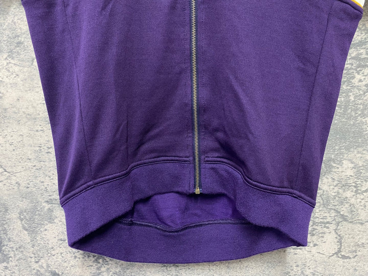 KC384 ラファ Rapha IMPERIAL WORKS TRICOLOUR JERSEY 半袖 サイクルジャージ 黒 白 紫 S