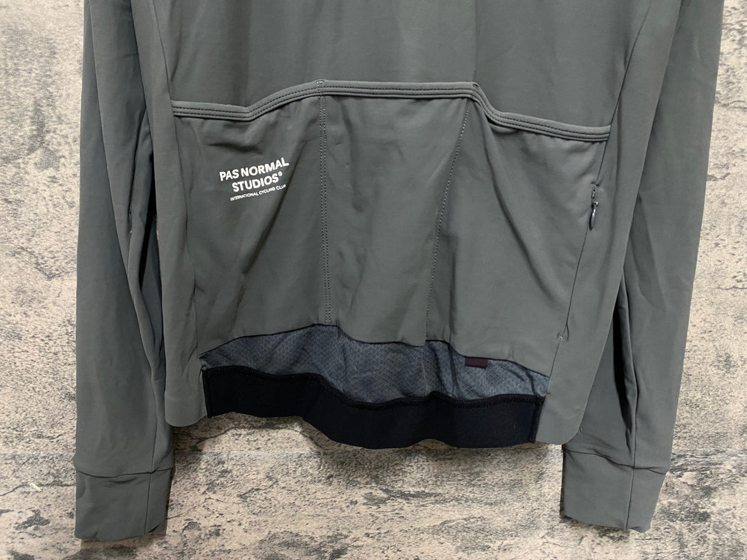 KB878 パスノーマルスタジオ PAS NORMAL STUDIOS Mechanism Thermal Long Sleeve Jersey 長袖 サイクルジャージ グレー M 裏起毛