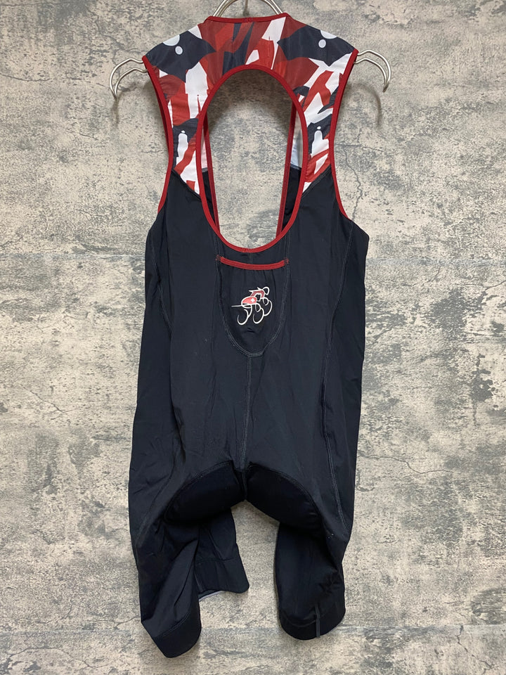 JM814 ラファ Rapha SWISS STORY CLASSIC BIB SHORTS ビブショーツ 黒 赤 EXTRA LARGE ※擦れ