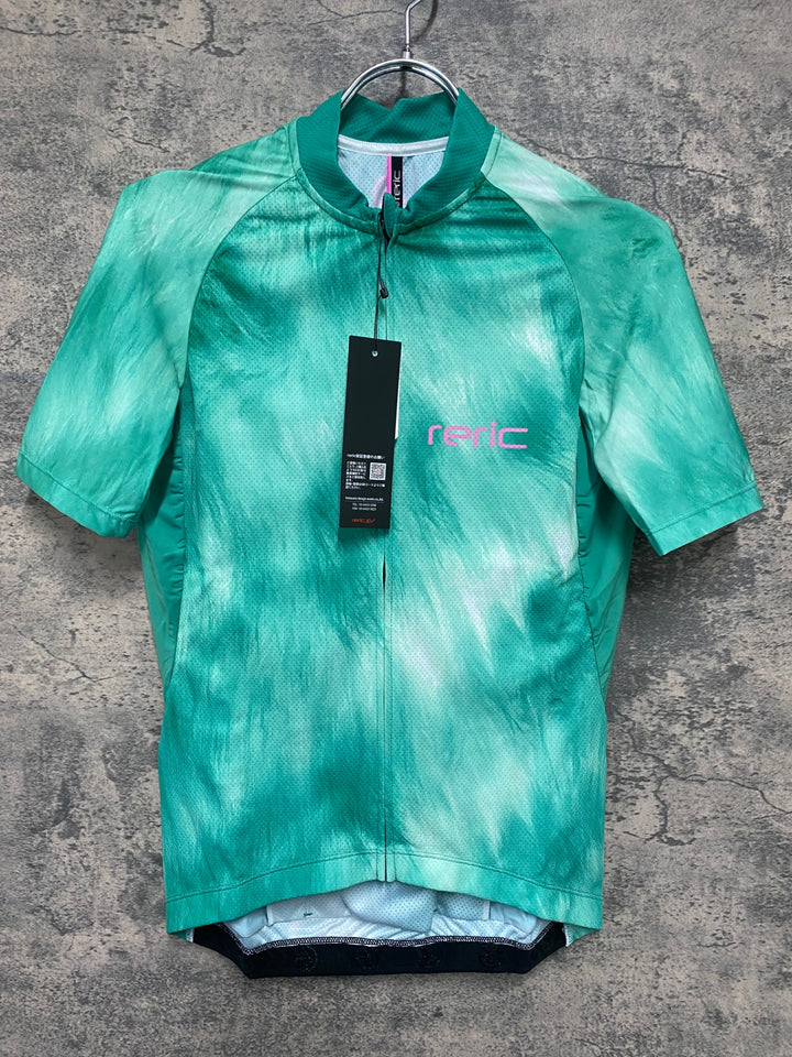 JV982 レリック reric Fuzzy Womens Standerd Jersey 半袖サイクルジャージ レディース L 緑