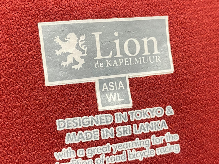 KH047 リオンドカペルミュール LION DE KAPELMUUR 長袖 サイクルジャージ 赤 WL
