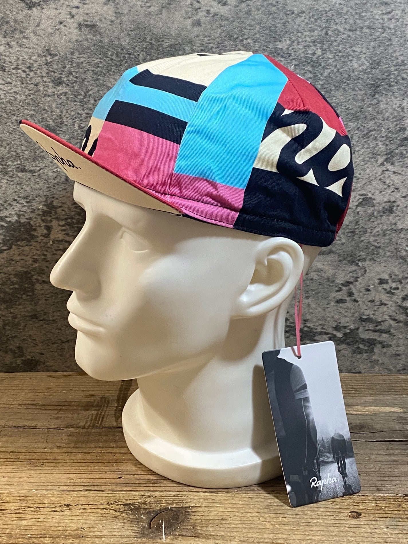 KC693 ラファ Rapha CROSS CAP サイクルキャップ 黒 水 ピンク ONESIZE