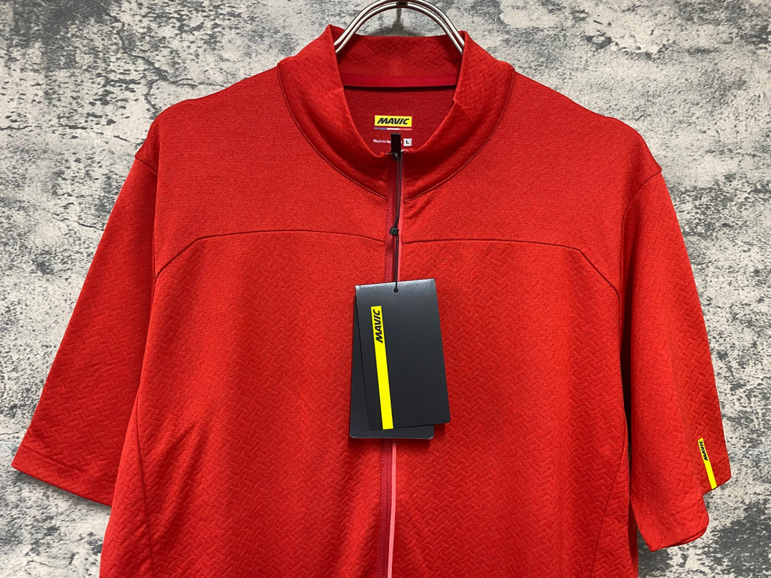 KD419 マヴィック MAVIC Essential Merino Jersey 半袖 サイクルジャージ 赤 L