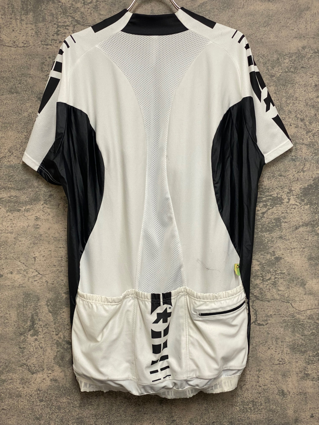 JN583 アソス assos MILLE 半袖サイクルジャージ 白黒 XLG ※汚れ、ほつれ