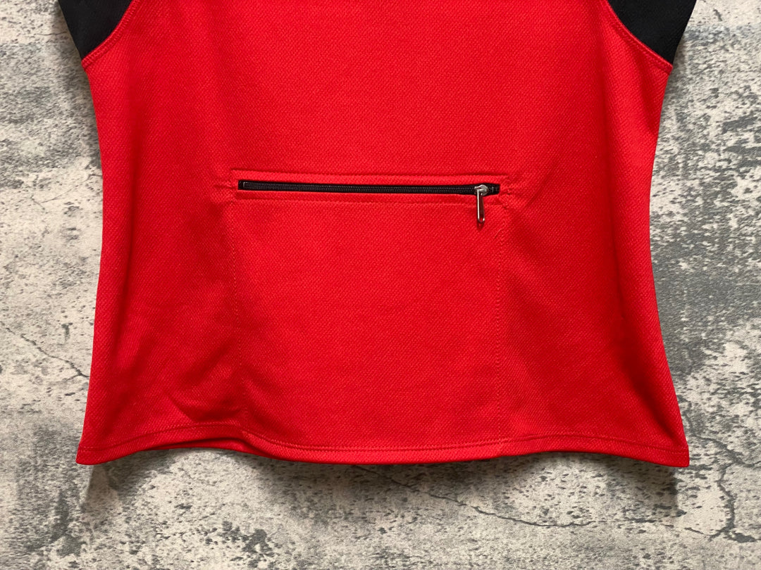 JS100 ボラ BORAH 半袖 サイクルジャージ 赤 M