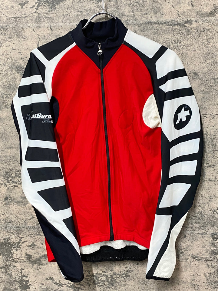 KA411 アソス assos iJ.tiBuru.4 サイクルジャケット 裏起毛 L 赤