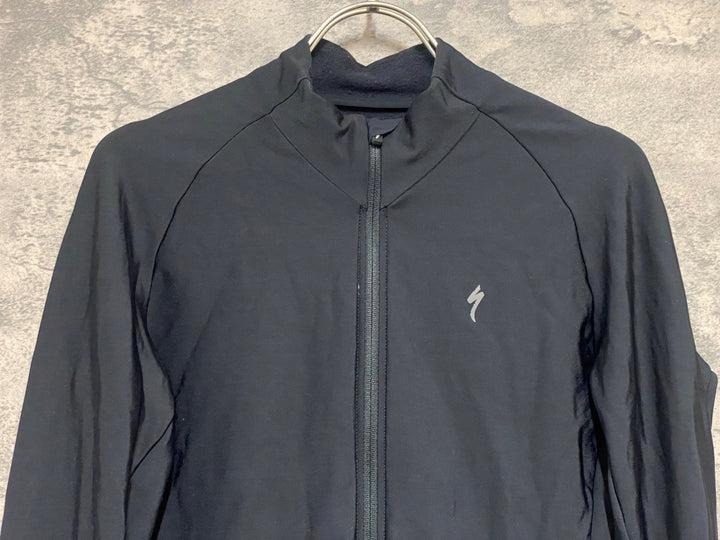 KA420 スペシャライズド SPECIALIZED EXPERT THERMAL JERSEY 長袖 サイクルジャージ 黒 L ※ゴムほつれ