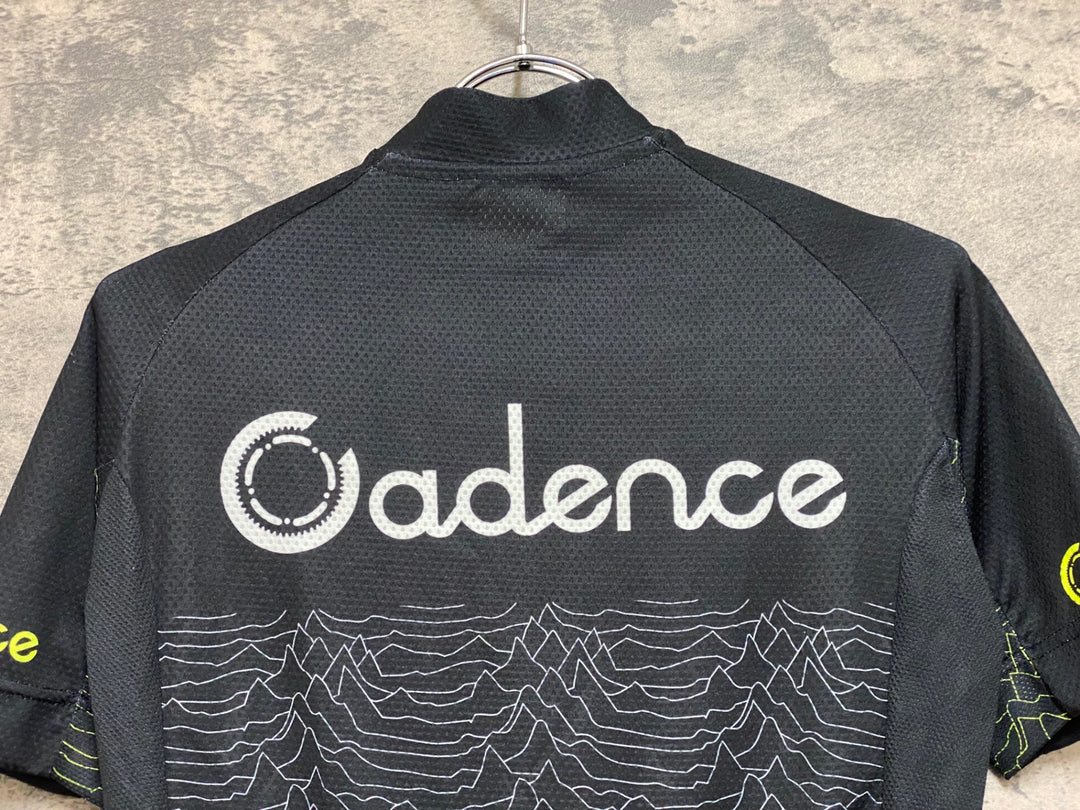 JQ512 ケイデンス Cadence RACE FIT 半袖サイクルジャージ 黒 XS