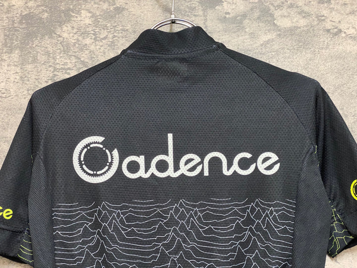 JQ512 ケイデンス Cadence RACE FIT 半袖サイクルジャージ 黒 XS