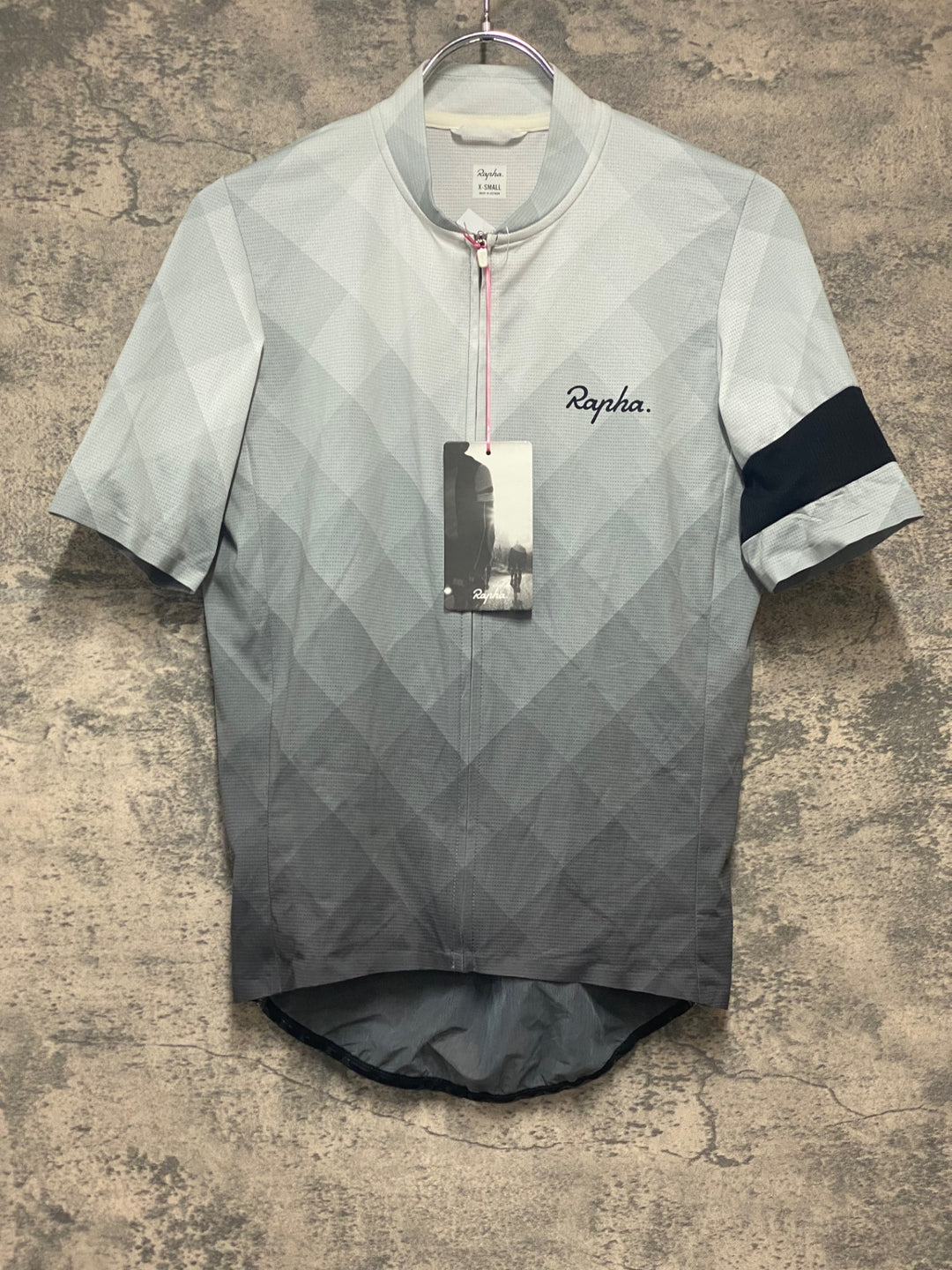 JE158 ラファ Rapha CLASSIC FLYWEIGHT JERSEY BLOCK FADE 半袖 サイクルジャージ ホワイト グレー XS