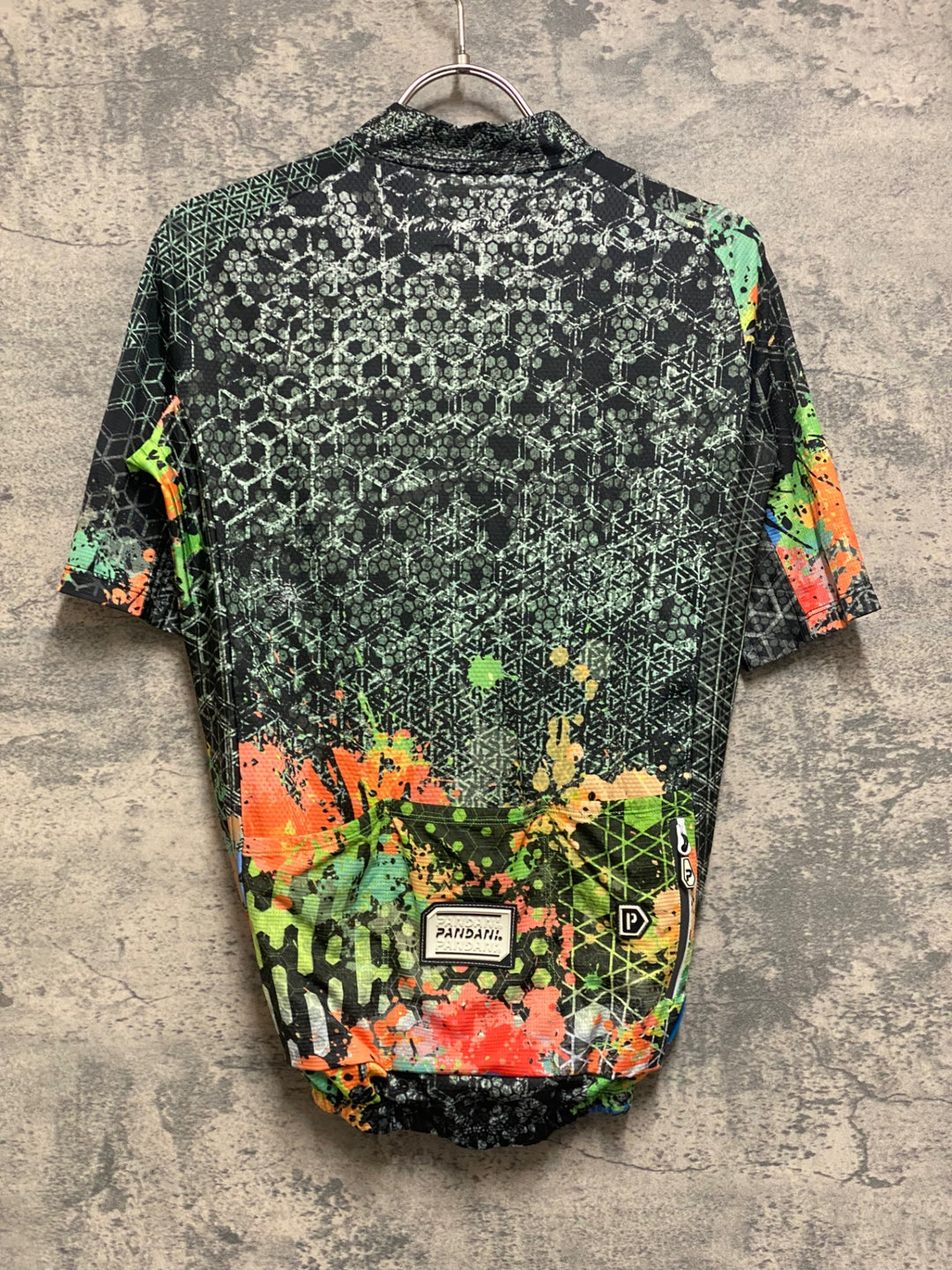 JR205 パンダーニ pandani 半袖サイクルジャージ 黒オレンジ S エアロジャージ