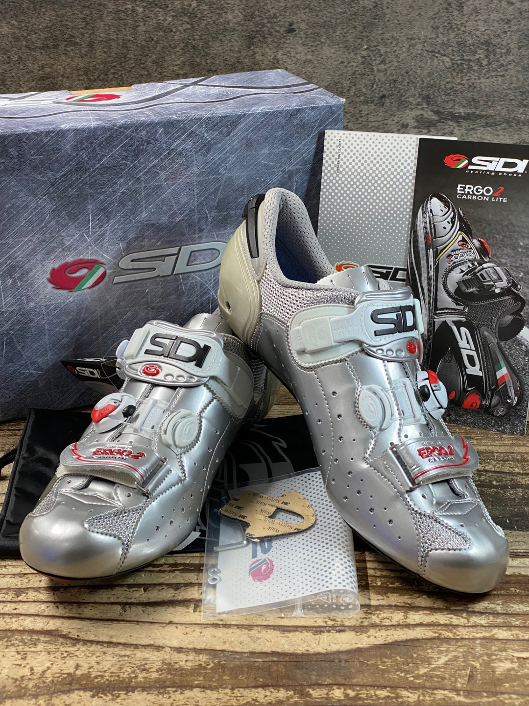 JR155 シディ SIDI SCARPE ERGO 2 C.L VERNICE ビンディングシューズ グレー EU45
