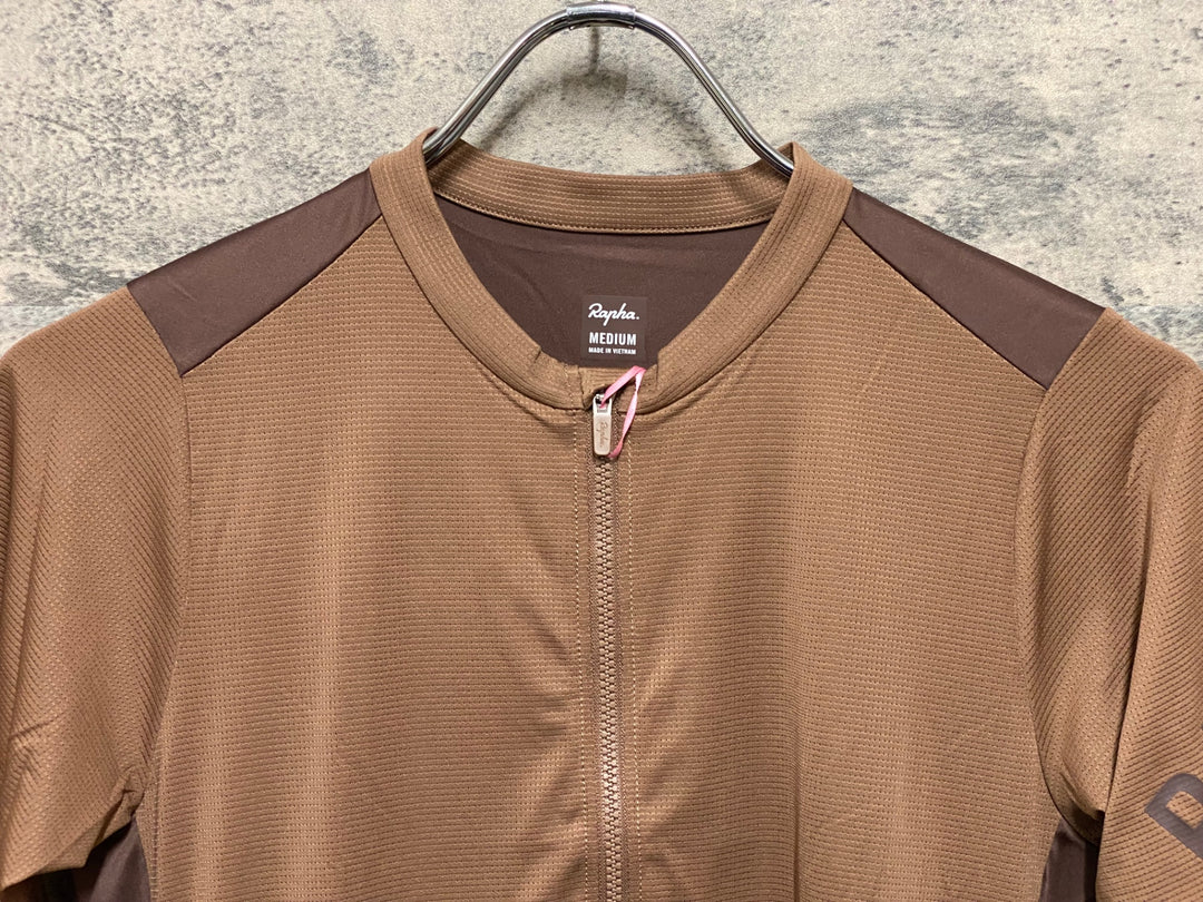 KP871 ラファ Rapha PRO TEAM TRAINING JERSEY 半袖 サイクルジャージ 茶 M