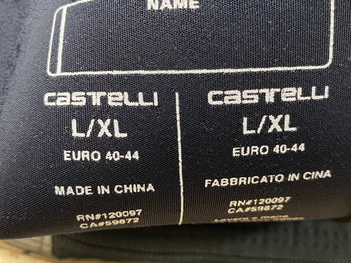 KB708 カステリ CASTELLI シューズウォーマー 黒 L/XL