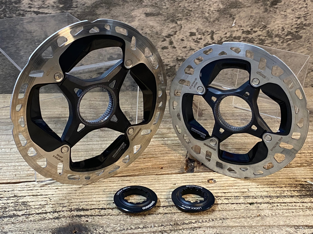 JV034 シマノ SHIMANO RT-MT900 ディスクブレーキローターセット Φ160/140 センターロック 1.7mm/1.7mm