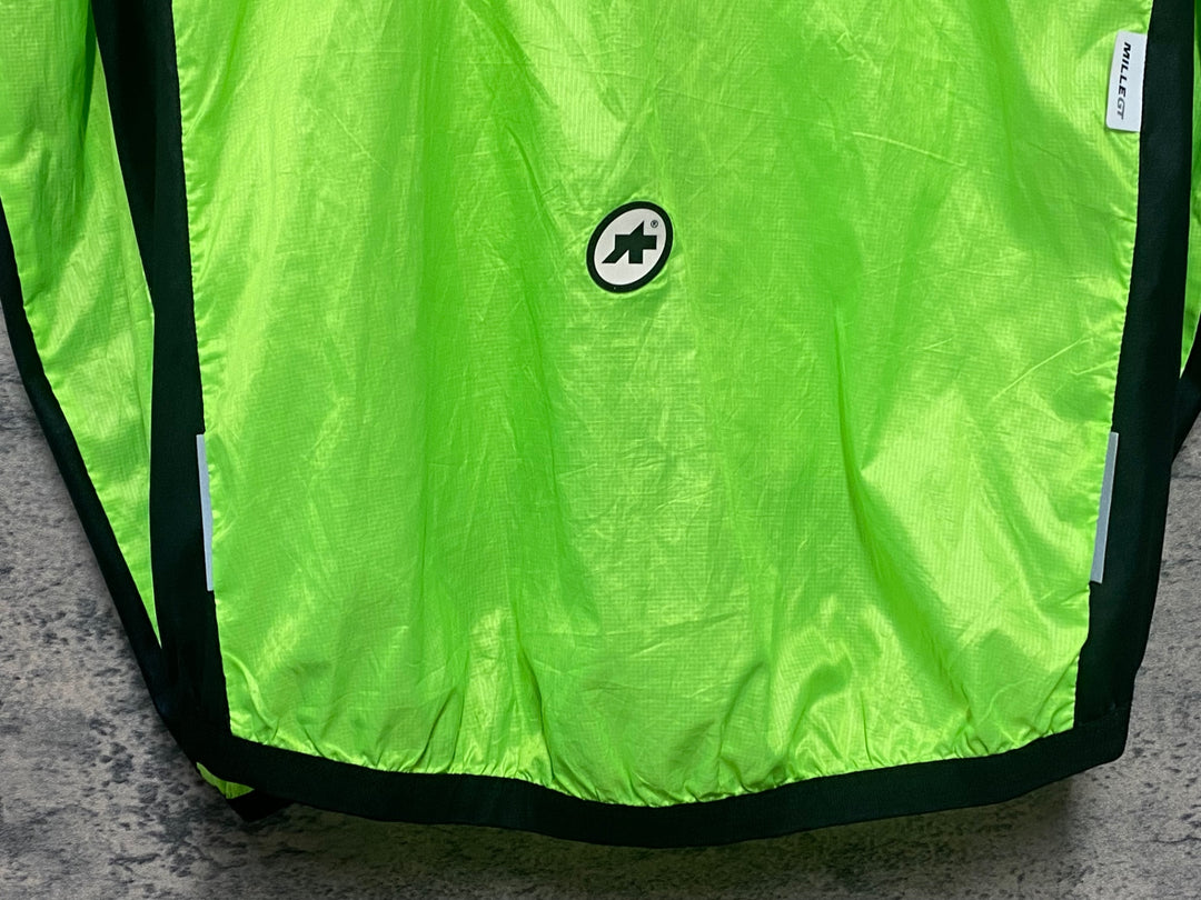 KQ581 アソス ASSOS MILLE GT WIND JACKET 長袖 ウインドブレーカ 蛍光 黄 M