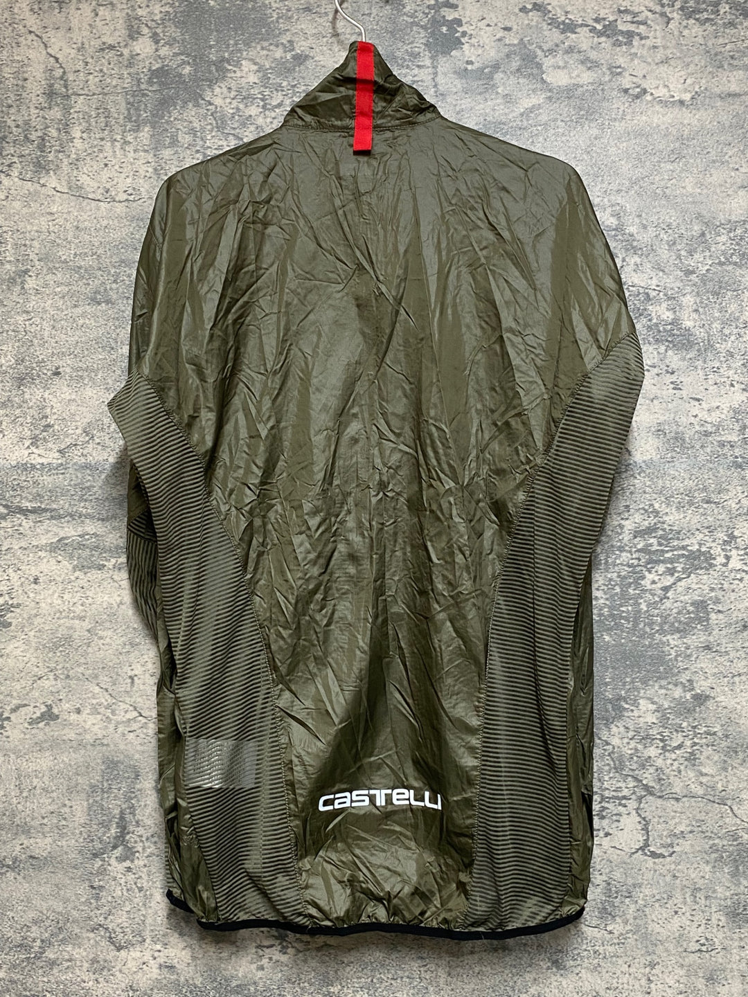 JP536 カステリ CASTELLI 長袖 ウインドブレイカー オリーブ L