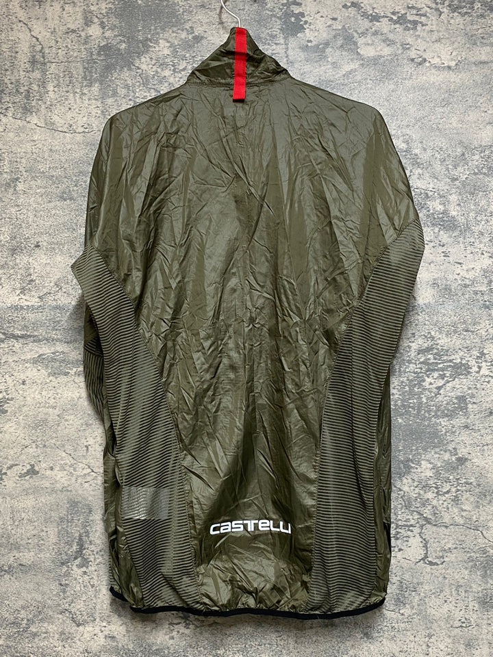 JP536 カステリ CASTELLI 長袖 ウインドブレイカー オリーブ L