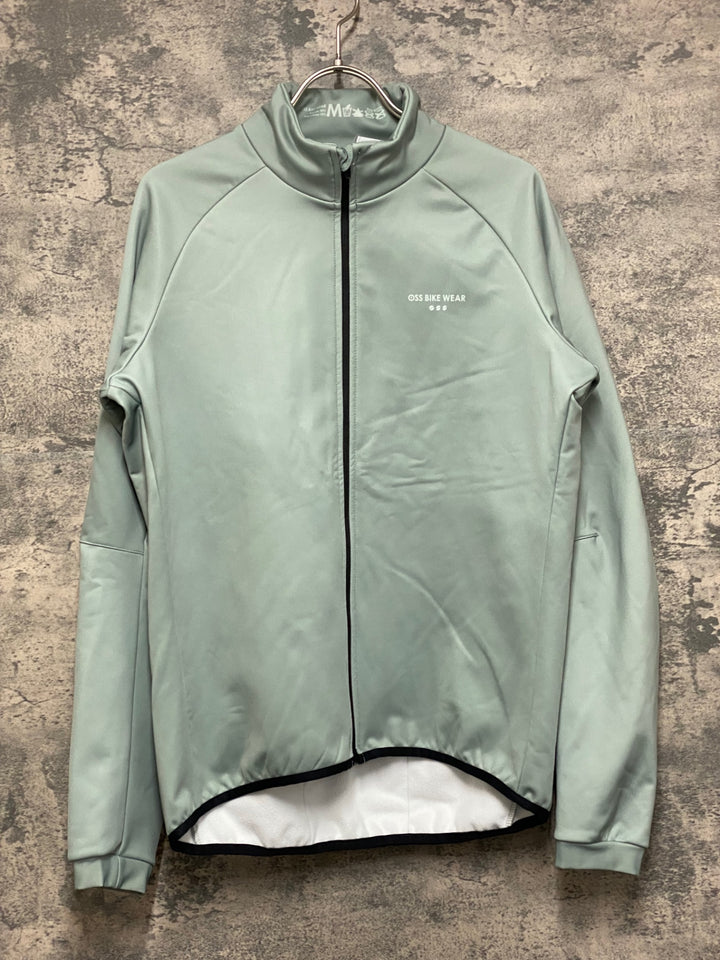 JO061 OSS BIKE WEAR 長袖 サイクルジャケット薄緑 M 裏起毛