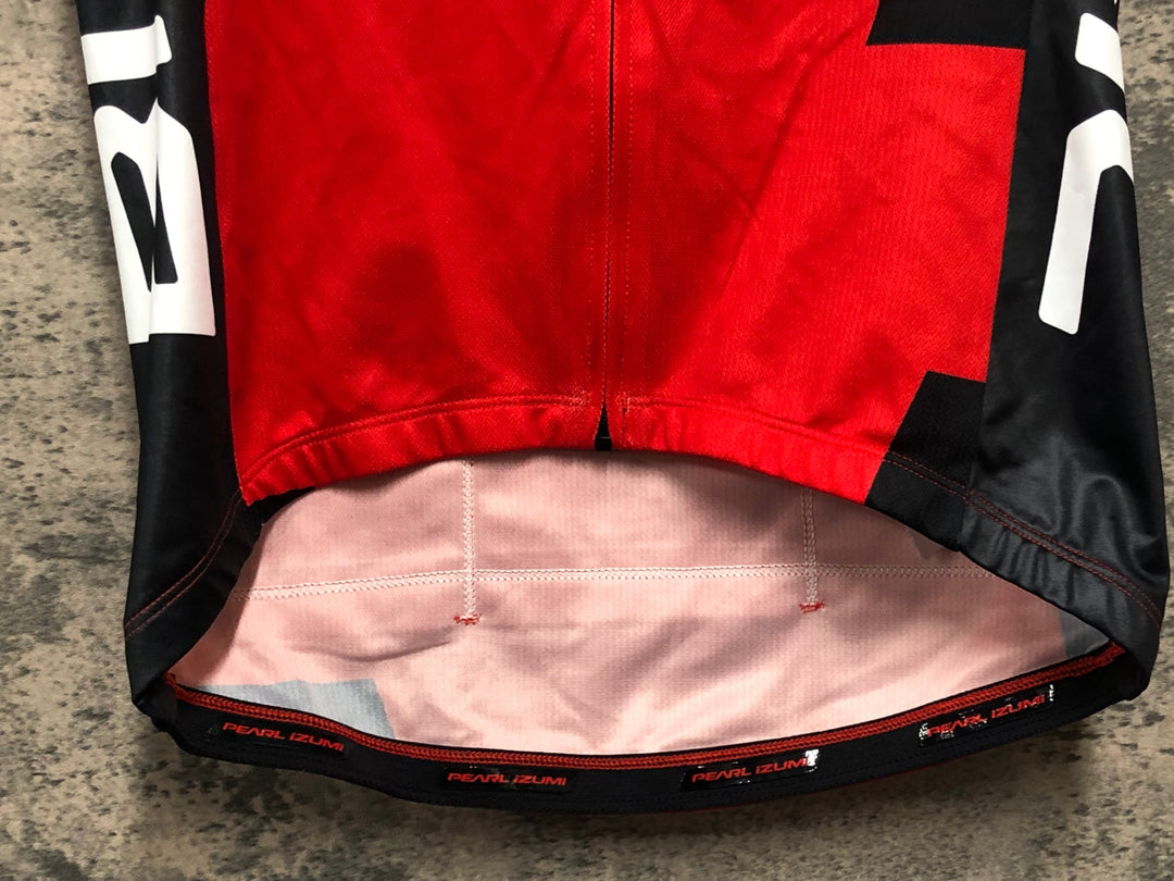 JJ854 パールイズミ PEARL iZUMi ELITE 半袖 サイクルジャージ 赤黒 S BMC