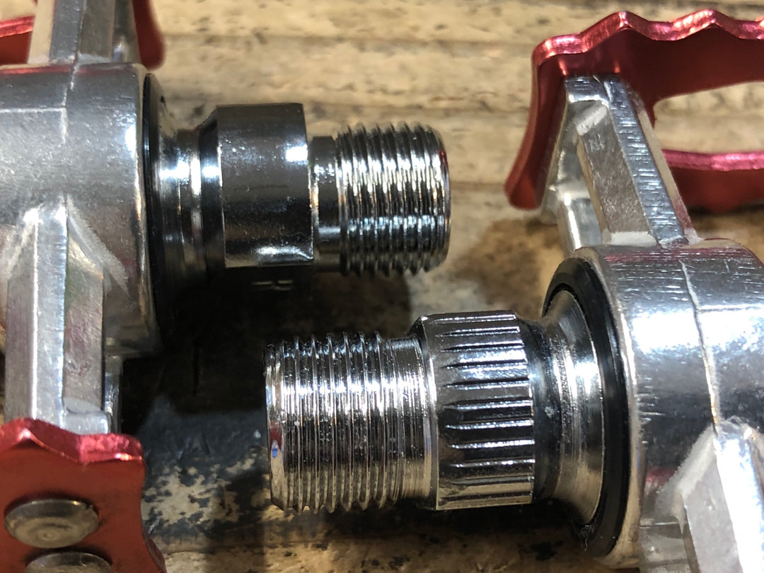JU432 三ヶ島製作所 MKS シルバン SYLVAN TOURING フラットペダル シルバー/レッド