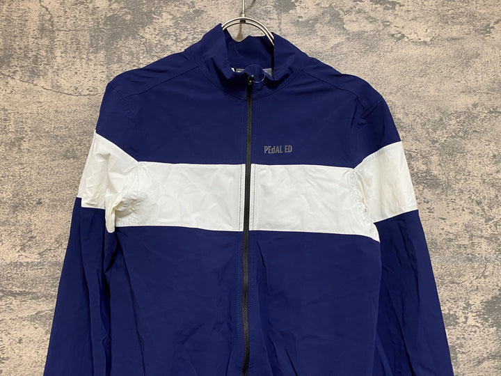 JL026 ペダレッド PEdALED 長袖 ウインドブレイカー 濃紺 白 S