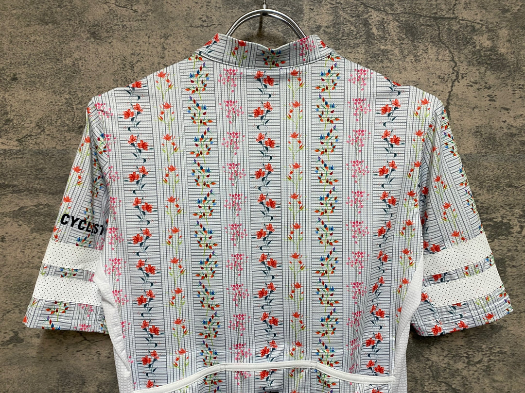 KS227 カフェドシクリステ cafe du cycliste Floriane R. x Centifolia 半袖 サイクルジャージ グレー sakura S