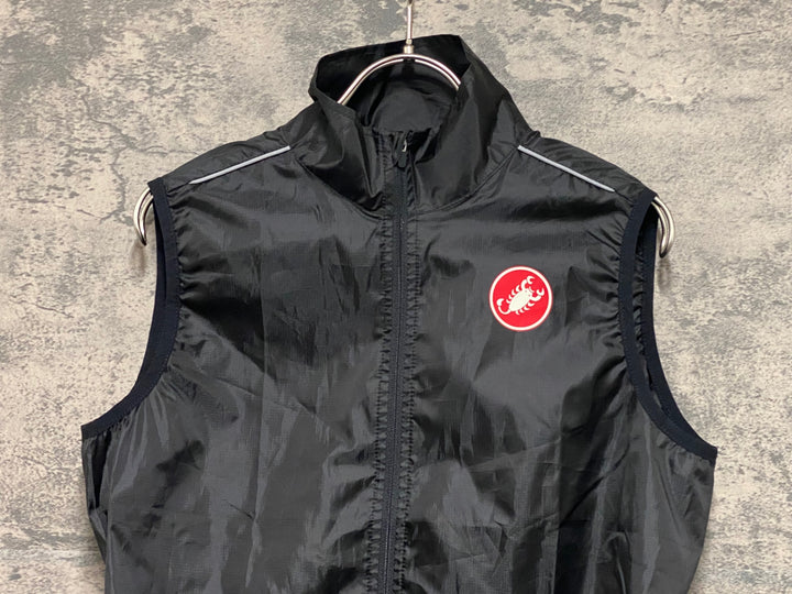 KF199 カステリ CASTELLI ジレ サイクルベスト 黒 S