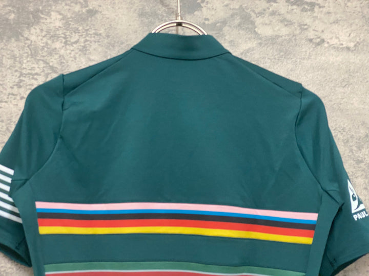 KF570 ラファ Rapha RCC X PAUL SMITH PRO TEAM MIDWEIGHT JERSEY 半袖 サイクルジャージ 緑 XS