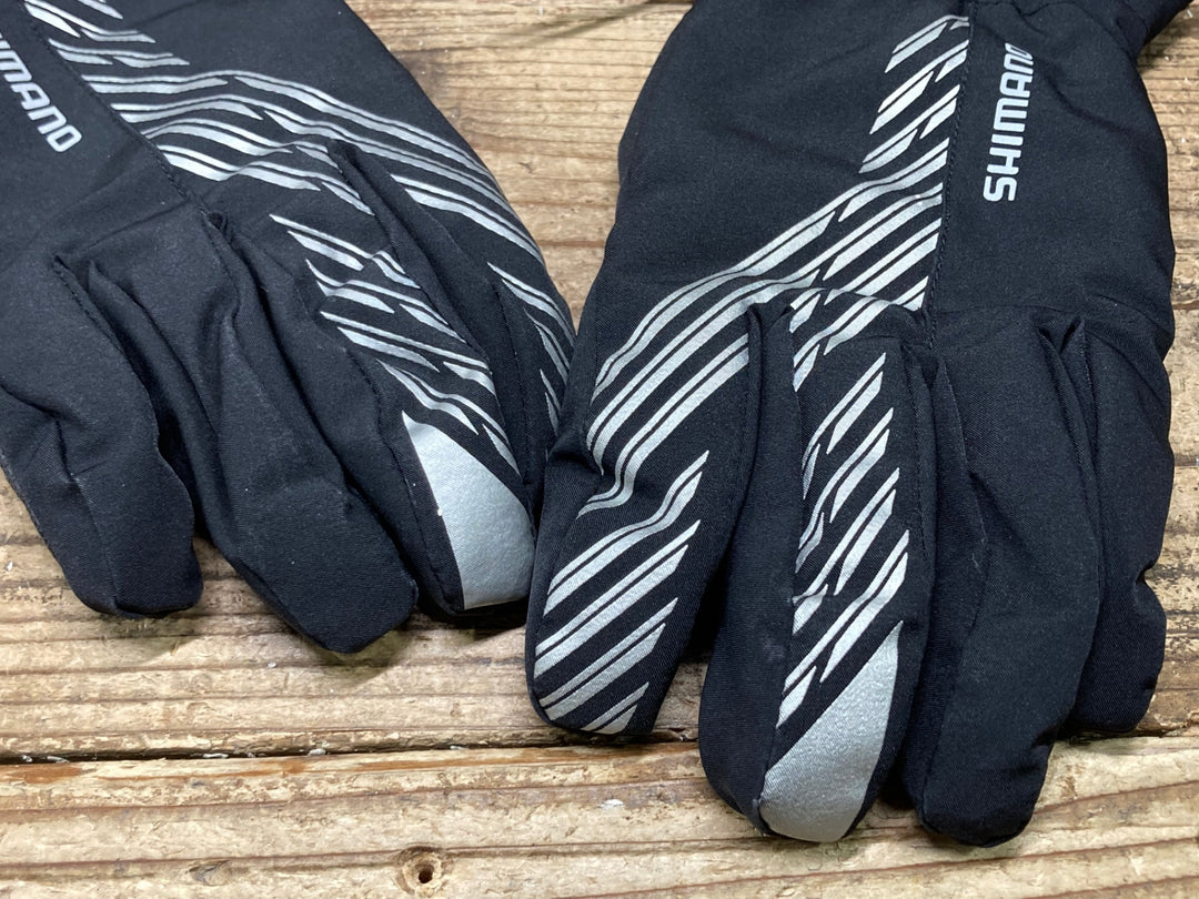 JD249 シマノ SHIMANO 長指 グローブ 黒 M 裏起毛 GORE-TEX