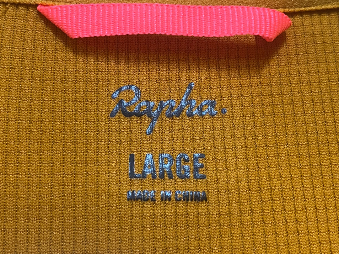 JY678 ラファ Rapha BREVET LIGHTWEIGHT JERSEY 半袖 サイクルジャージ オレンジ L