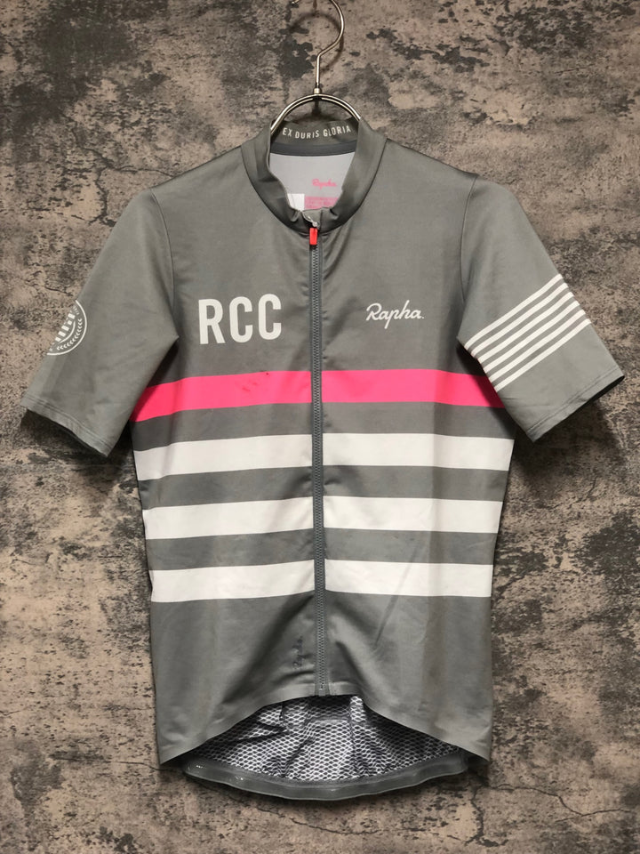 KH623 ラファ Rapha RCC PRO TEAM MIDWEIGHT JERSEY 半袖 サイクルジャージ グレー S