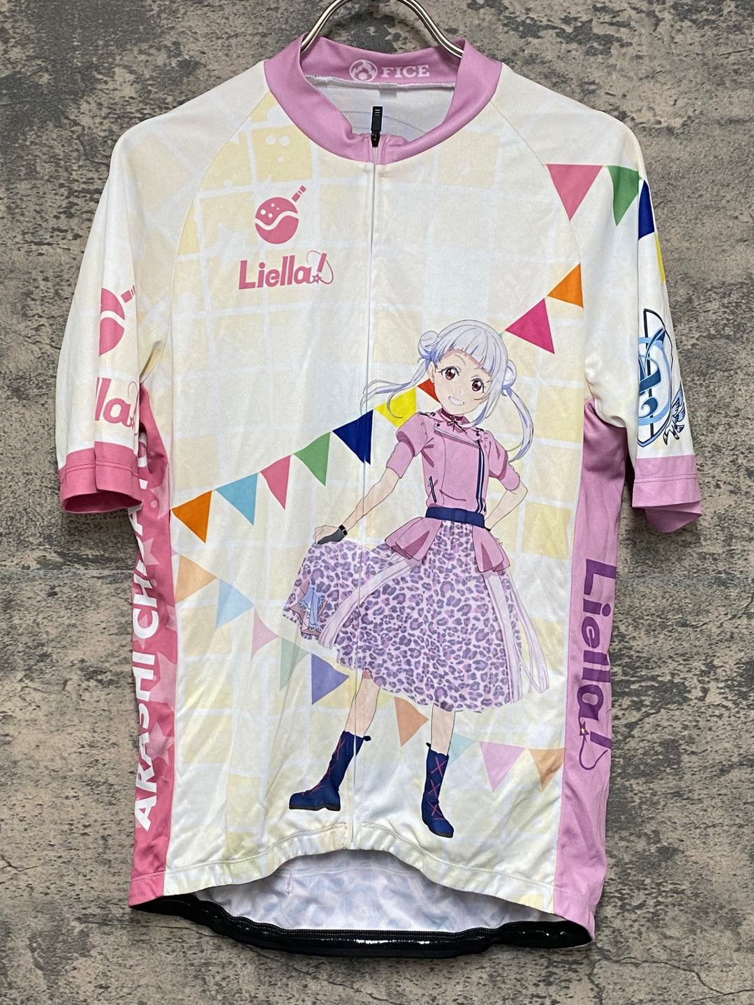 KG898 ファイス FICE 半袖 サイクルジャージ 白 薄紫 L ラブライブ! スーパースター!! 2022 嵐千砂都 Ver.
