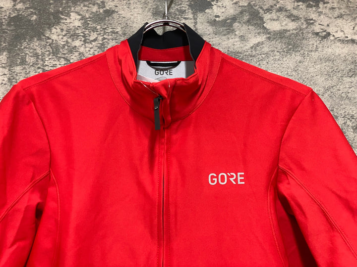 JP273 ゴア GORE 半袖 サイクルジャージ 赤 L GORE WINDSTOPPER