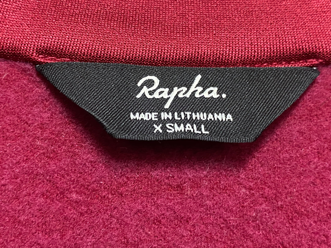 JX654 ラファ Rapha WOMEN'S WINTER JERSEY 長袖 サイクルジャージ ワインレッド レディース XS 裏起毛